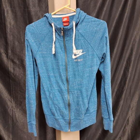 Nike Blue Full Zip Up Sweater - Picture 5 of 9